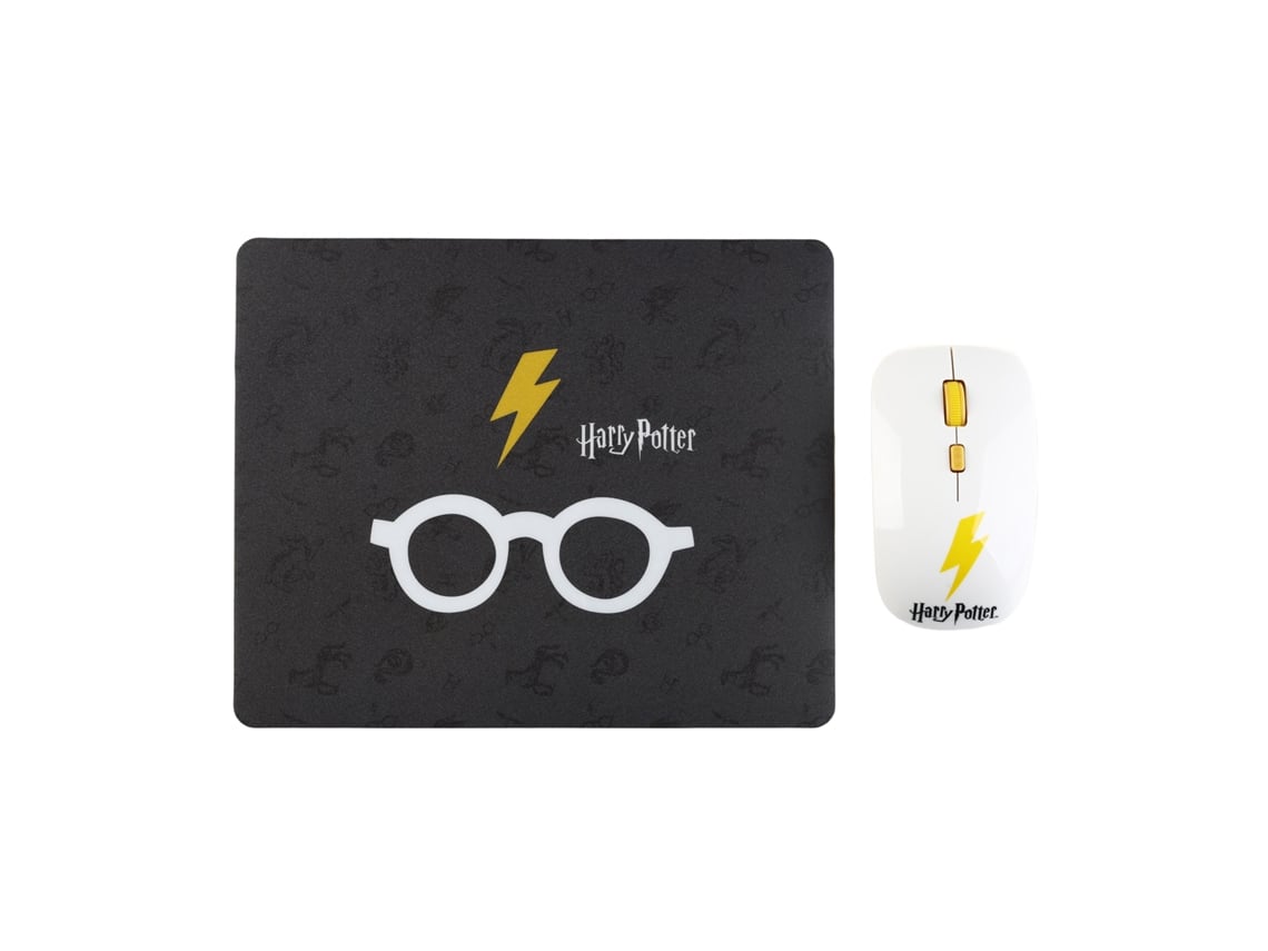 Pack 2 em 1 de Rato Wireless e Tapete com Desenho de Harry Potter em  Colores Branco e Preto | Worten.pt