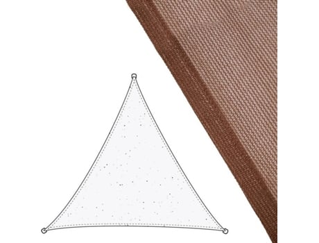 Toldo  Triangular (Castanho - 3.5x3.5x3.5 m - Fibra)