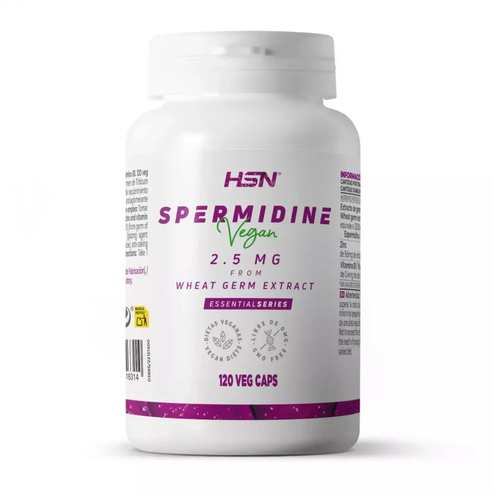 Suplemento Alimentar HSN Espermidina 2,5Mg - 120 Veg Caps