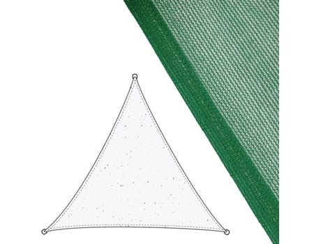 Toldo  Triangular (Verde - 3.5x3.5x3.5 m - Fibra)