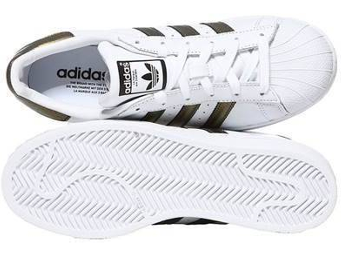 Tênis couro adidas originals superstar best sale w branco