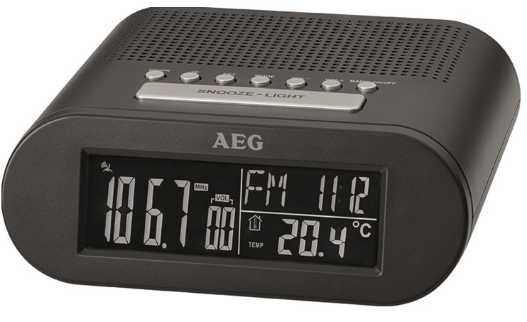 Aeg Mrc 4142 - Radio Despertador Con Sintonizador Digital, 2