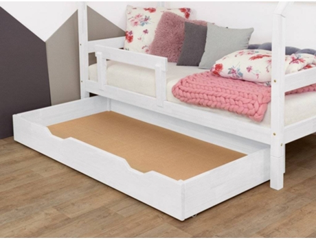 Gaveta para Cama BENLEMI Buddy (Branco - Madeira - 90x180x22 cm)