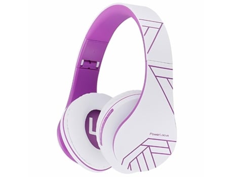 Auscultadores Violeta POWERLOCUS Bluetooth Branco