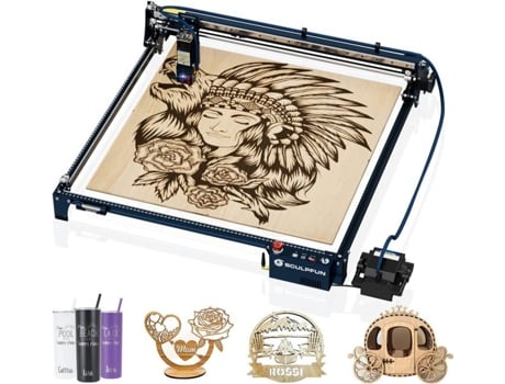 Gravador a Laser SCULPFUN S30 Ultra 11W Cortador a Laser de Grande Área de 600X600Mm com Assistência Pneumática Automática