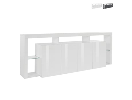 Aparador Sala de Estar 4 Portas Grande 220X40X80 Moderno Towyn WEB FURNITURE