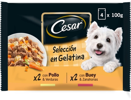 Ração para Cães  Multipack Gelatina (4x100 g - Húmida - Sabor: Carnes Mistas)