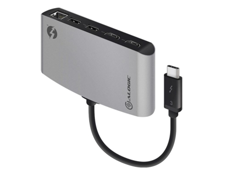 Alogic Tb3D2Dpbl-Sgr Placa/Adaptador de Interface Displayport Rj-45 Usb 3.2 Gen 1 3.1 Gen 1