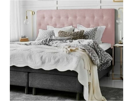 Cabeceira de Cama DECORQUALITY Paris (Rosa - Tecido Antinódoas - 135 x 70 cm)