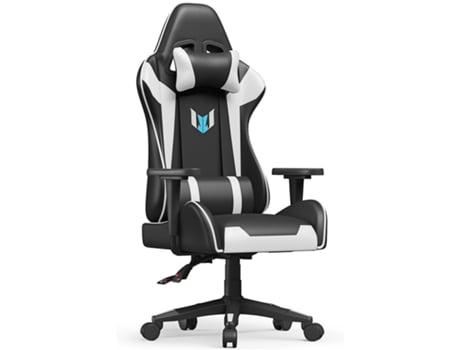 Cadeira Gaming Ergonómica Cadeira De Jogos Com Apoio Lombar Apoio De Cabeçaaté 110 Kg Classe 2 123X51X52Cm -Estilo B2 -Preto Branco BIGZZIA