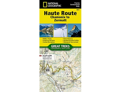 Livro Haute Route Map chamonix To Zermatt de National Geographic Maps (Inglês)