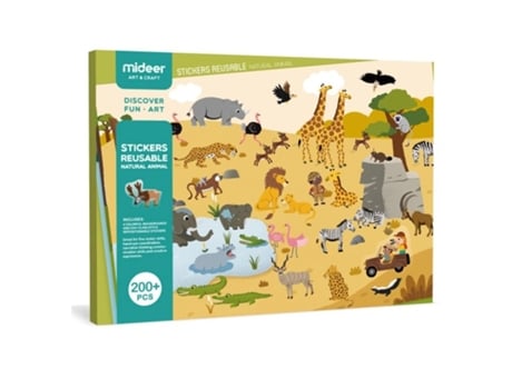 Stickers Reusable Natural Animal MIDEER (Idade minima recomendada: 3 anos)