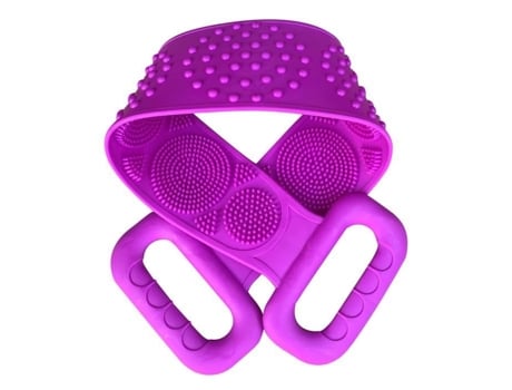 Purificador Traseiro de Silicone Escova de Massagem Corporal de Silicone para Banho e Chuveiro-4 KKMOON