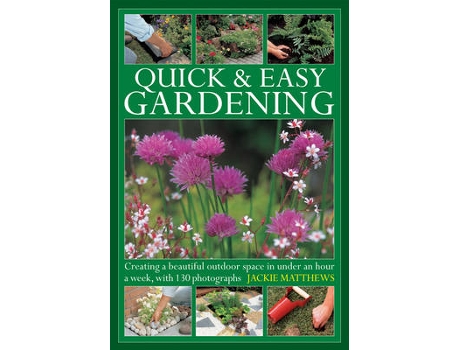 Livro quick & easy gardening de jackie matthews (inglês)