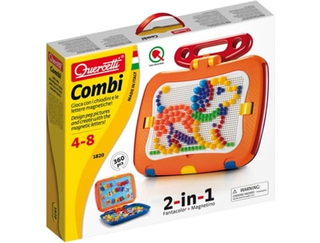 Jogo Educativo QUERCETTI Jogo Arte Visual Pixel 100 Pinos 4 Cores (Idade  Mínima: 3 Anos - 23 x 5,2 x 20 cm)