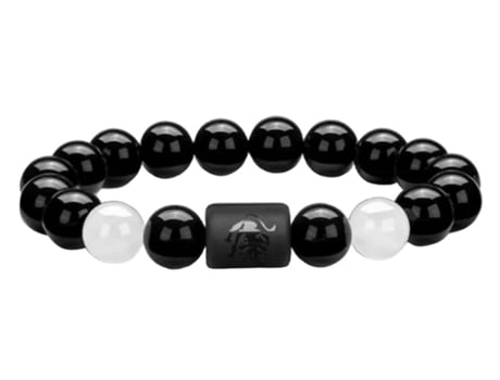 Pulseira ZENDRO Onyx Constellation Leão (Missanga - Preto - 18 a 20 cm)