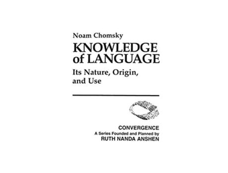 Livro Knowledge of Language de Noam Chomsky (Inglês - Capa Dura)