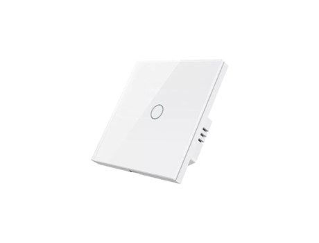 Interruptor 1 Gang Smart Zigbee Touch em Vidro de Encastrar Funciona S/ Neutro Lz1 NOUS