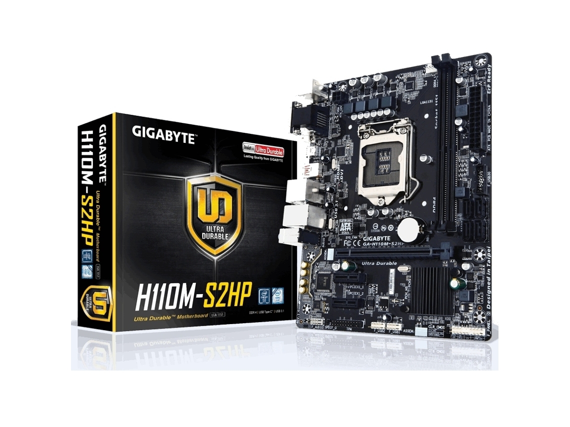 Motherboard GIGABYTE H110MS2H (Socket LGA 1151 Intel H110 Micro ATX) Worten.pt