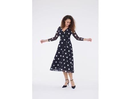 Vestido CHAPTER LONDON Rebecca Polka Dot Dress Mulher (Tamanho: 8)