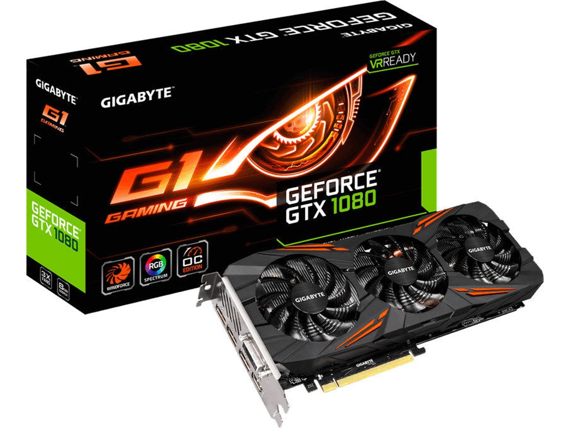 Placa Gr fica GIGABYTE GeForce GTX 1080 Gaming NVIDIA 8 GB DDR5 Worten.pt