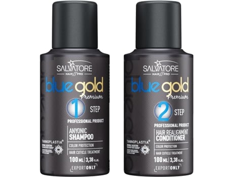 Pack Alisamento de Cabelo SALVATORE Premium Blue Gold Premium 2X100Ml