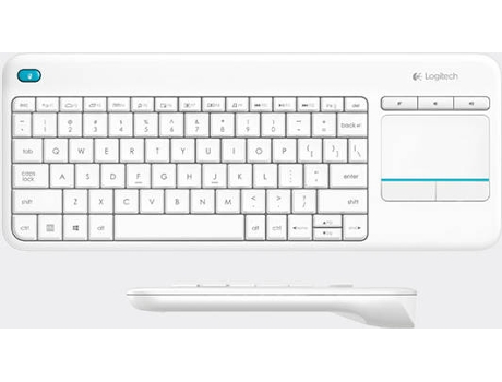 K400 Plus Teclado RF Wireless Qwerty PAN-NÓRDICO Branco