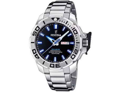 Relógio Masculino FESTINA F20665/3 Preto Prateado