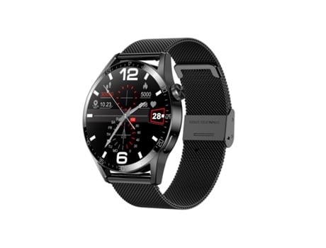 Smartwatch de Monitoramento de Saúde Esportiva Relógio Preto-[Cinto de Aço Preto] JL-EIGHT