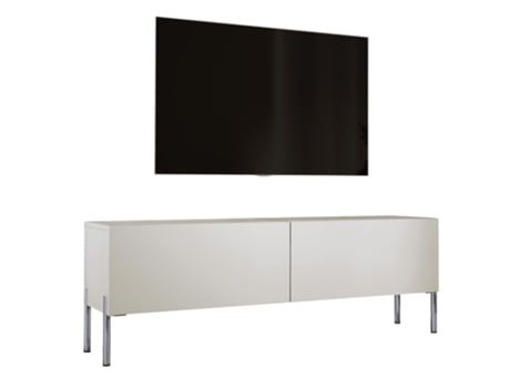 Largura Do Móvel de Tv 140 Cm Caxemira com Pés Cromados D: C: 140 Cm L : 52 Cm D: 32 Cm. Armário de Tv Mesa de Tv 3XELIVING