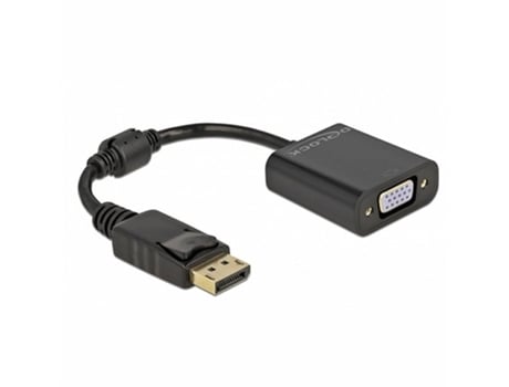 Adaptador DisplayPort para VGA DELOCK 61006 Preto