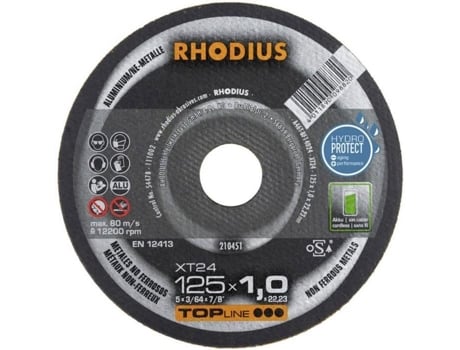 RHODIUS Xt24 210451 Disco de Corte 125 Mm 22 23 Mm 1 Unidades