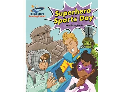 Livro reading planet - superhero sports day - white: galaxy de john dougherty (inglês)