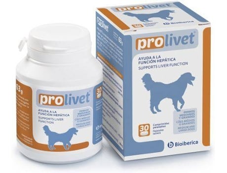 Complemento Alimentar para Cães  Prolivet (30 Comprimidos - Cuidados: Função Hepática)