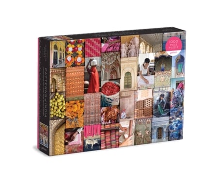 Livro patterns of india: a journey through colors, textiles and the vibrancy of rajasthan 1000 piece puzzle de galison (inglês)