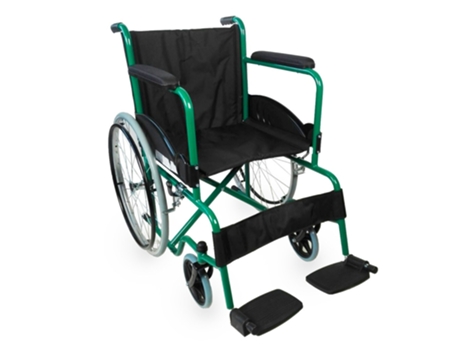 Cadeira de Rodas MOBICLINIC Dobrável Roda Grande Resistente Verde Alcazaba