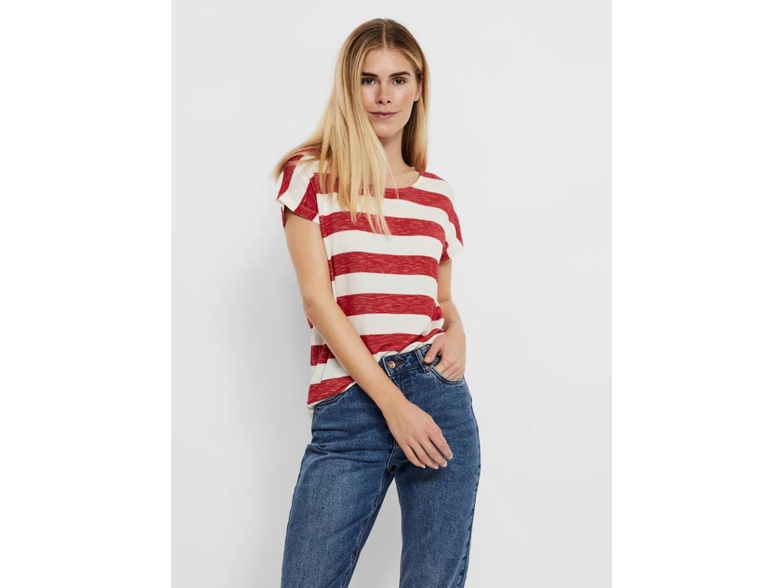 Vero Moda Wide Stripe Short Sleeve T-Shirt | Worten.pt