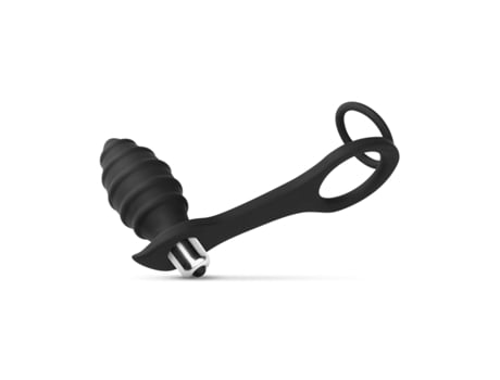 Vibrador de próstata e anel peniano preto EASYTOYS ONLINE ONLY