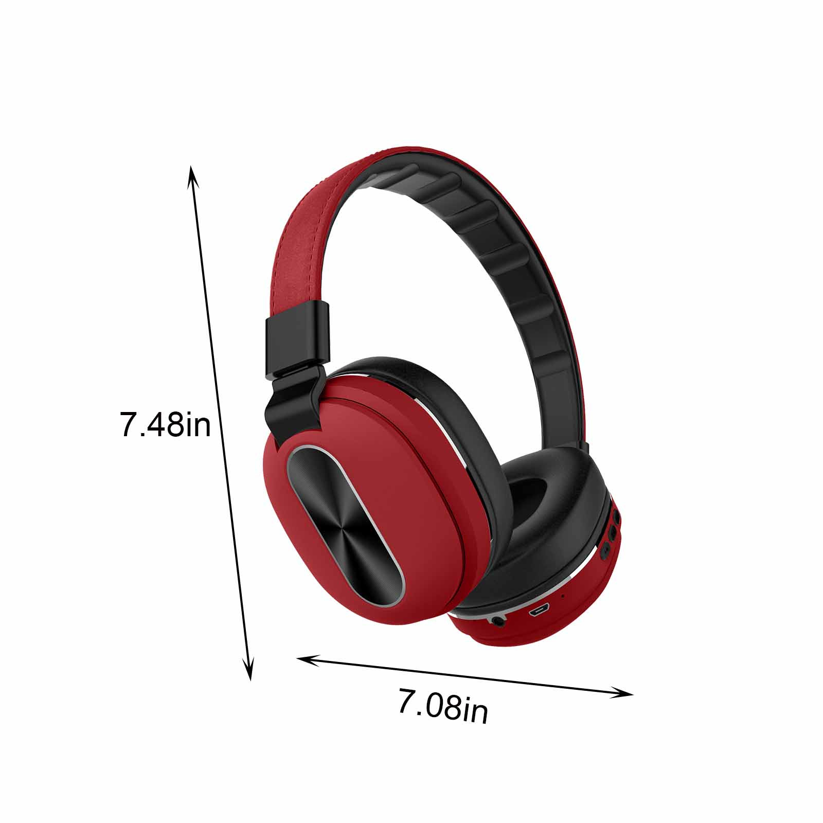 Auriculares Bluetooth Sem Fio Jogo Correndo Cartão Música Computador Celular  Vermelho