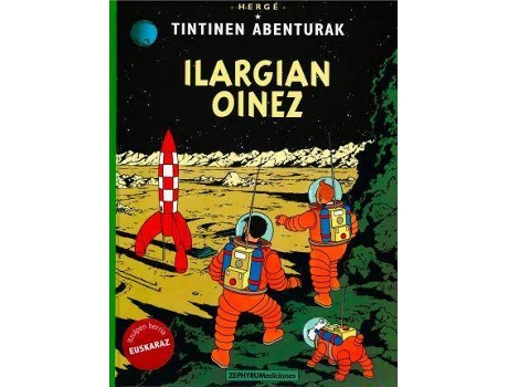 Livro Ilargian oinez de Herge (Basco)