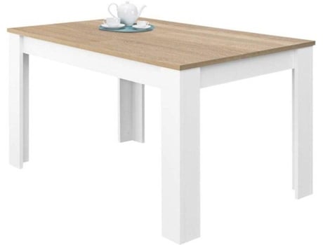 Mesa de Refeição HABITDESIGN Branco Artik - Canadian (Melamina - 123–173 x 78 x 75 cm)