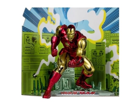 Figura Iron Man Clássico Marvel Estátua Diorama 18 cm MCFARLANE