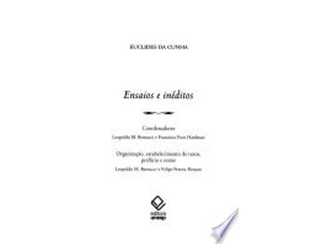 Livro ENSAIOS E INÉDITOS de CUNHA, EUCLIDES DA (Português do Brasil)