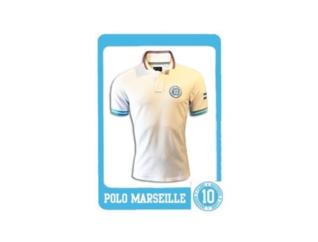 Polo de Homem para Futebol CARRÉ MAGIQUE Marseille Tam Branco (L)