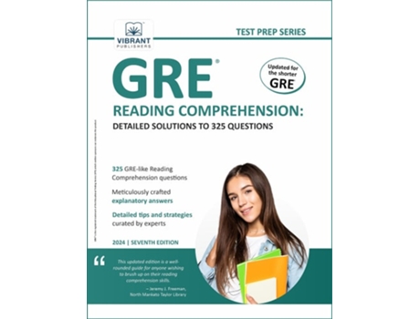 Livro GRE Reading Comprehension Detailed Solutions to 325 Questions de Vibrant Publishers (Inglês)