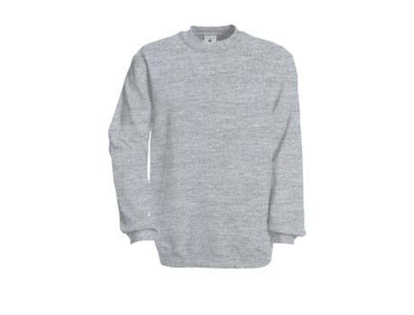 Sweatshirt para Unisexo B&C (S - Algodão - Cinzento)