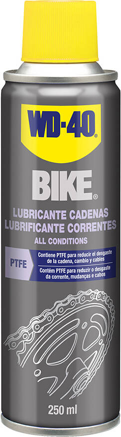 WD40 WD-40 BIKE, Lubricante de Cadenas Bicicleta. Ciclismo All Conditions,  250 ml-WD40