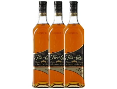 Rum FLOR DE CAÑA Flor De Caña Black Label 5 Anos (0.7 L - 3 unidades)