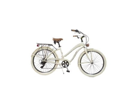 Bicicleta de Cidade Vintage Canellini Via Veneto Cruiser Alumínio Mulher Creme VIA VENETO BY CANELLINI