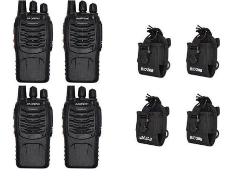 Walkie Talkie Bf-888S | 4 Pcs | Walkie Talkie Set | com Auriculares